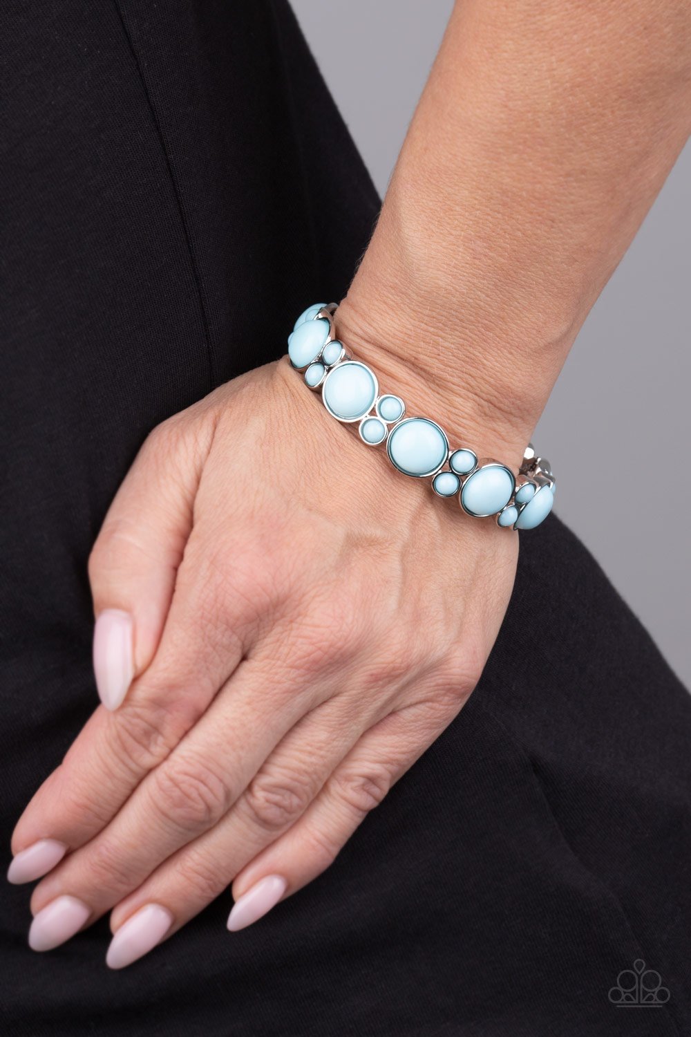 Bubbly Belle-blue-Paparazzi bracelet