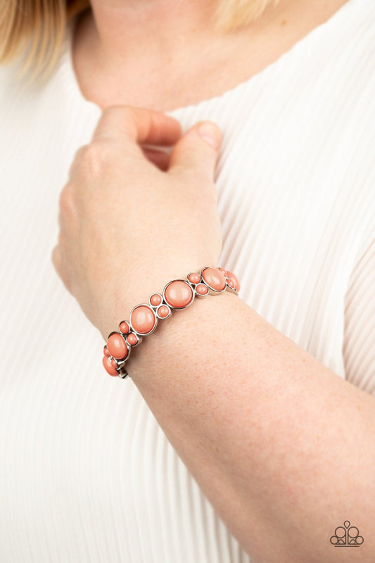 Bubbly Belle-orange-Paparazzi bracelet