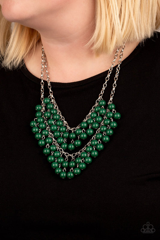 Bubbly Boardwalk - green - Paparazzi necklace