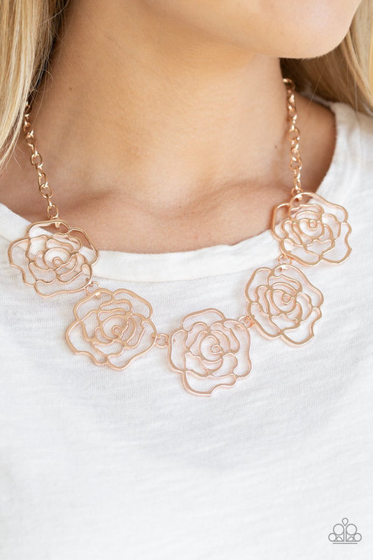 Budding Beauty-rose gold-Paparazzi necklace