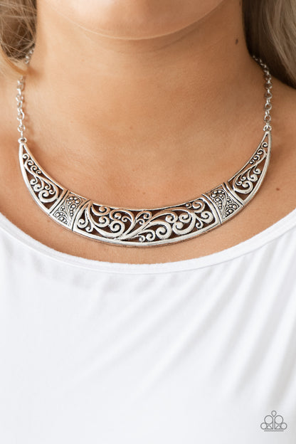 Bull In A China Shop - silver - Paparazzi necklace