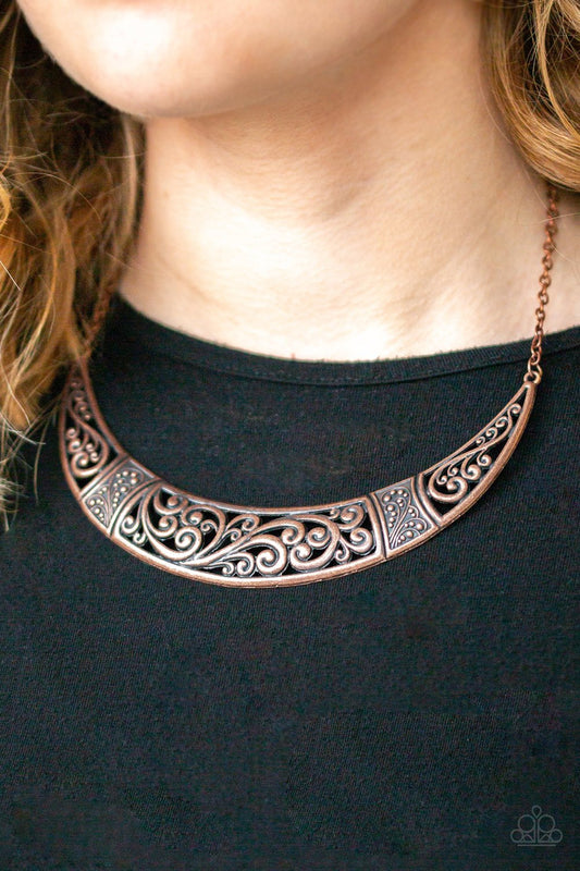 Bull in a China Shop-copper-Paparazzi necklace