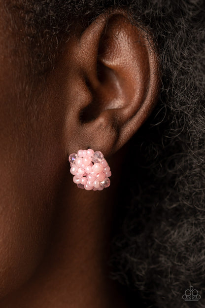 Bunches of Bubbly - pink - Paparazzi earrings