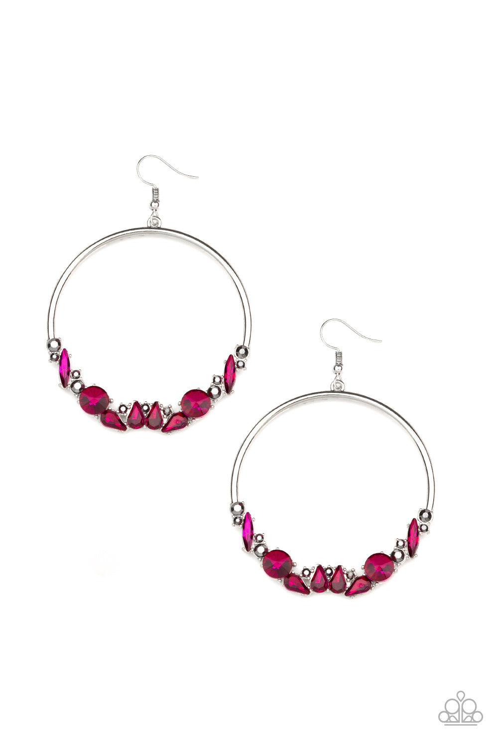 Business Casual - pink - Paparazzi earrings