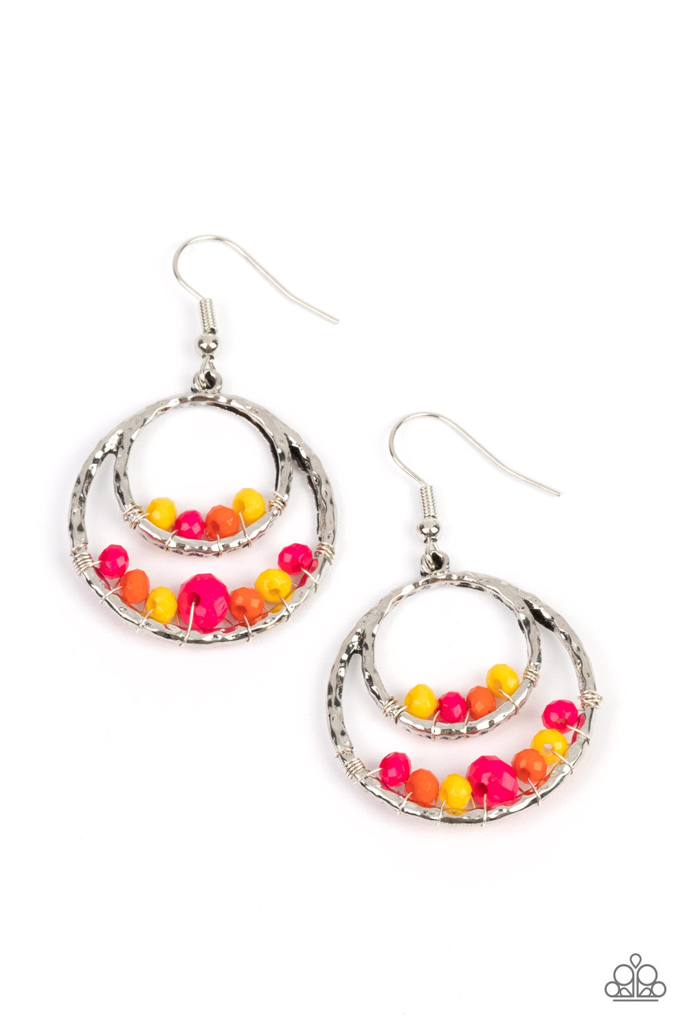 Bustling Beads - multi - Paparazzi earrings