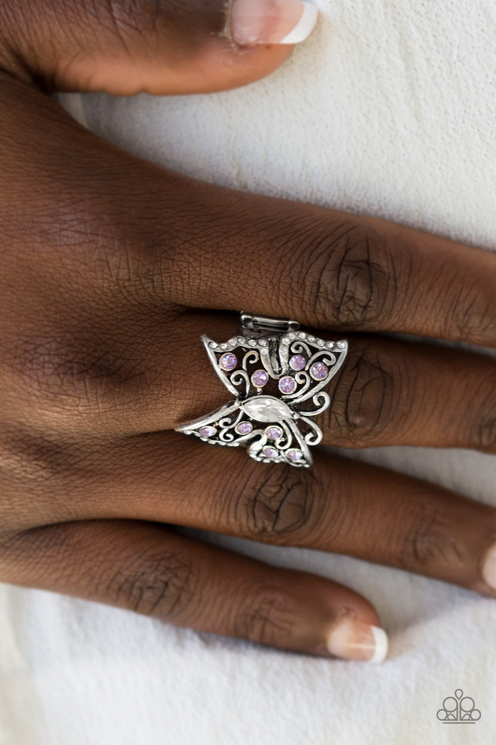 Butterfly Bliss - purple - Paparazzi ring