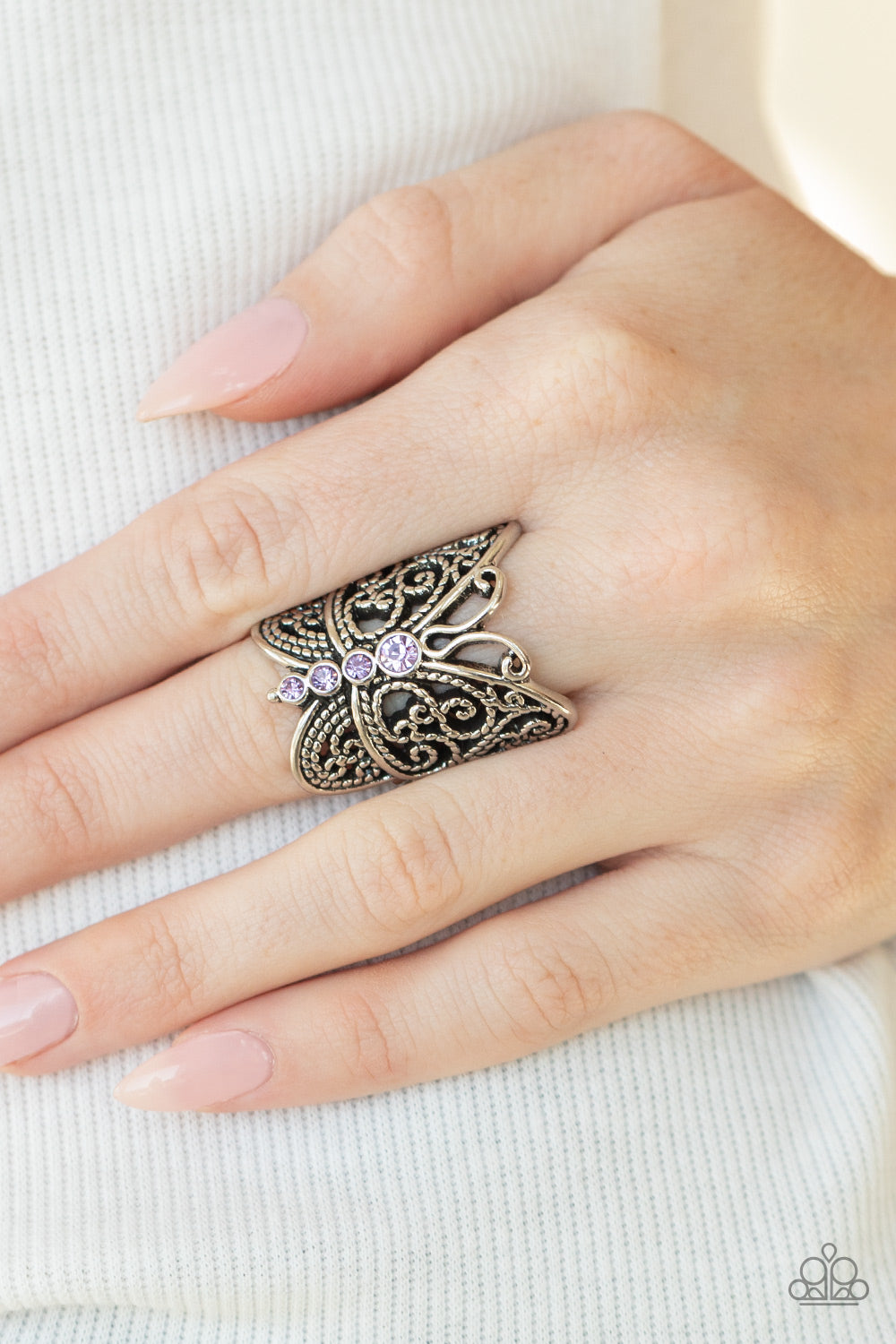 Butterfly Bling - purple - Paparazzi ring