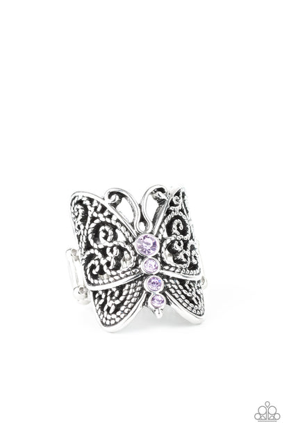 Butterfly Bling - purple - Paparazzi ring