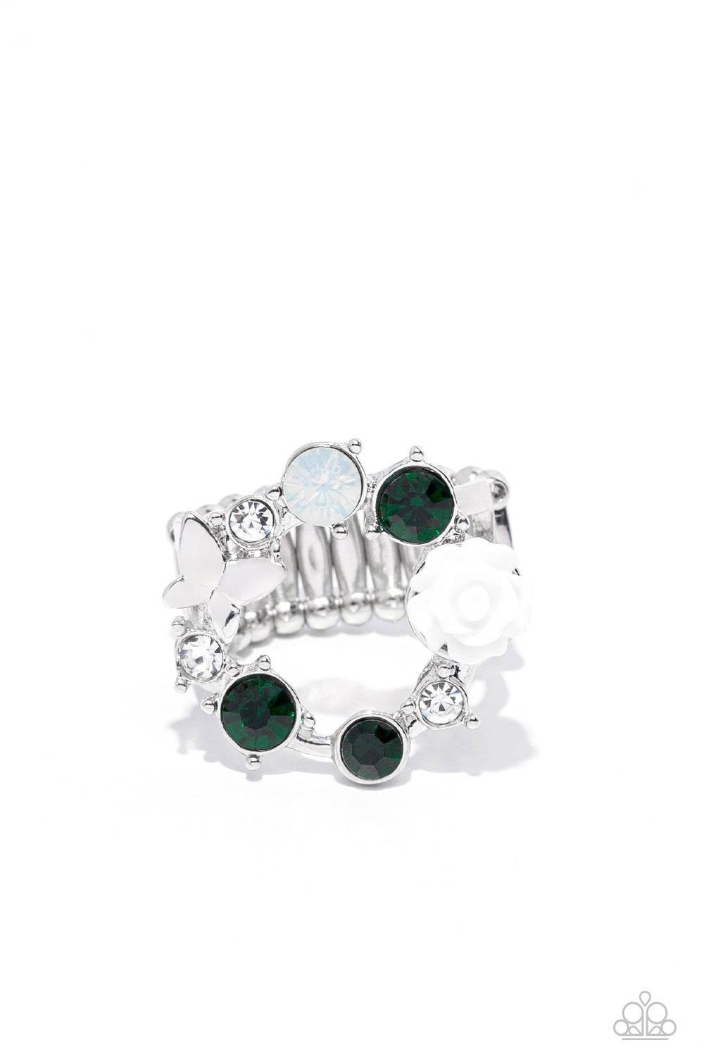 Butterfly Bustle - green - Paparazzi ring