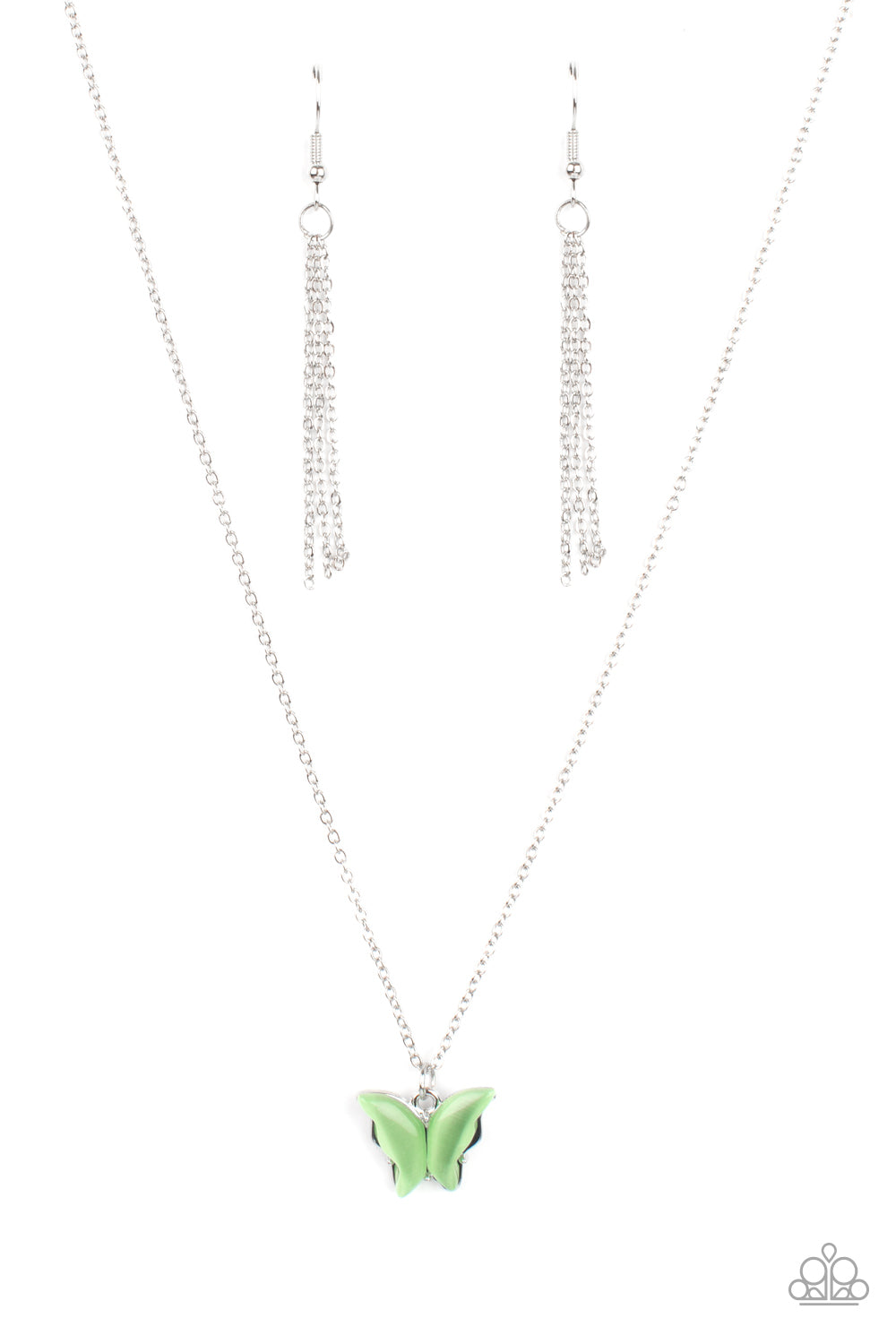 Butterfly Prairies - green - Paparazzi necklace