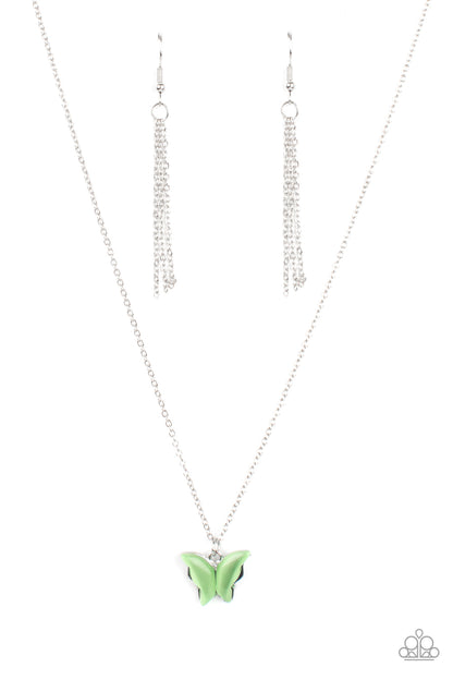 Butterfly Prairies - green - Paparazzi necklace