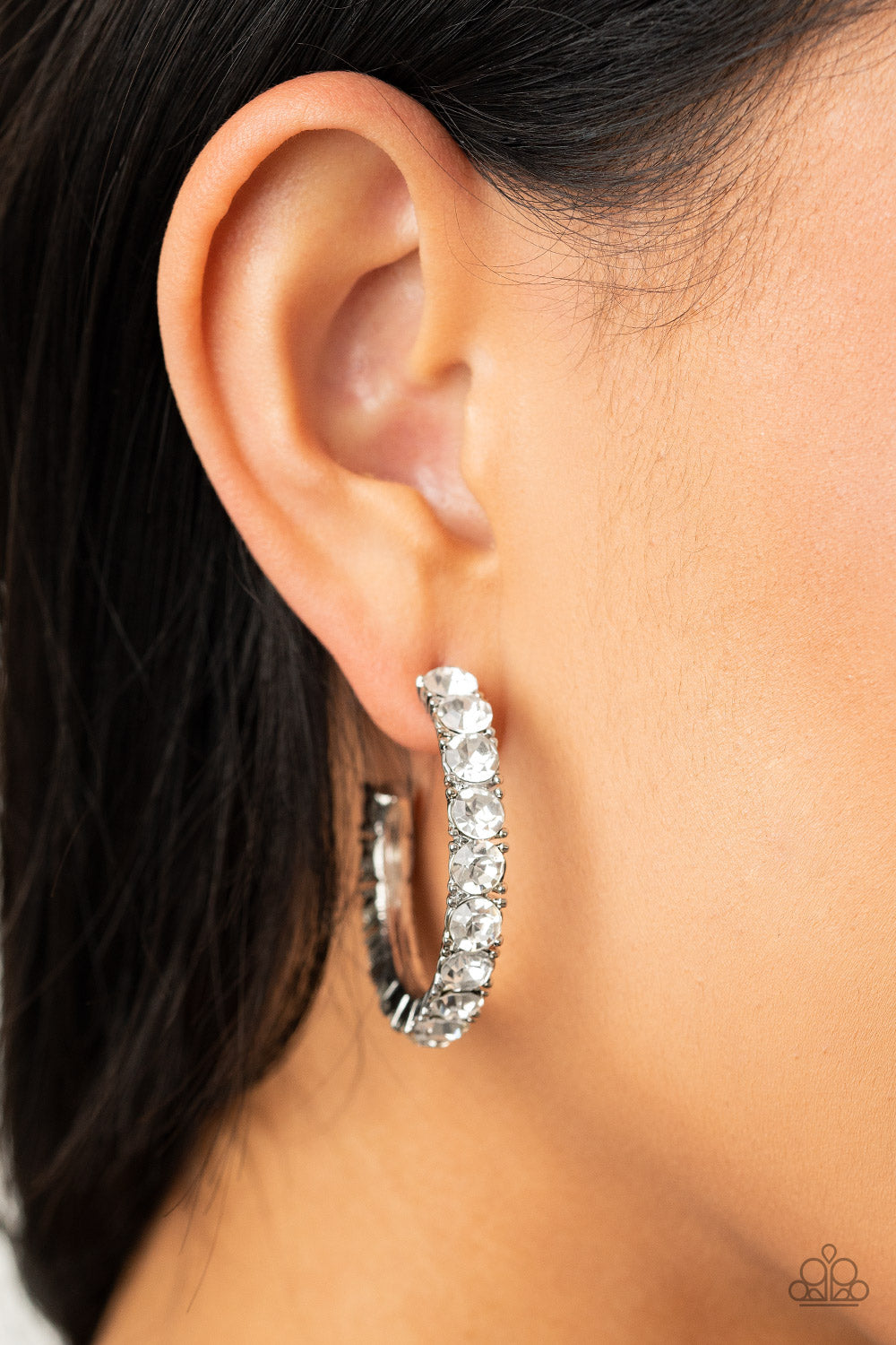CLASSY Is In Session - white - Paparazzi earrings