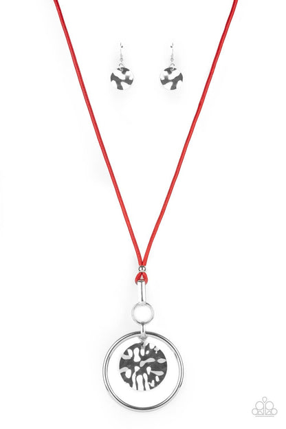 CORD-inated Effort - red - Paparazzi necklace