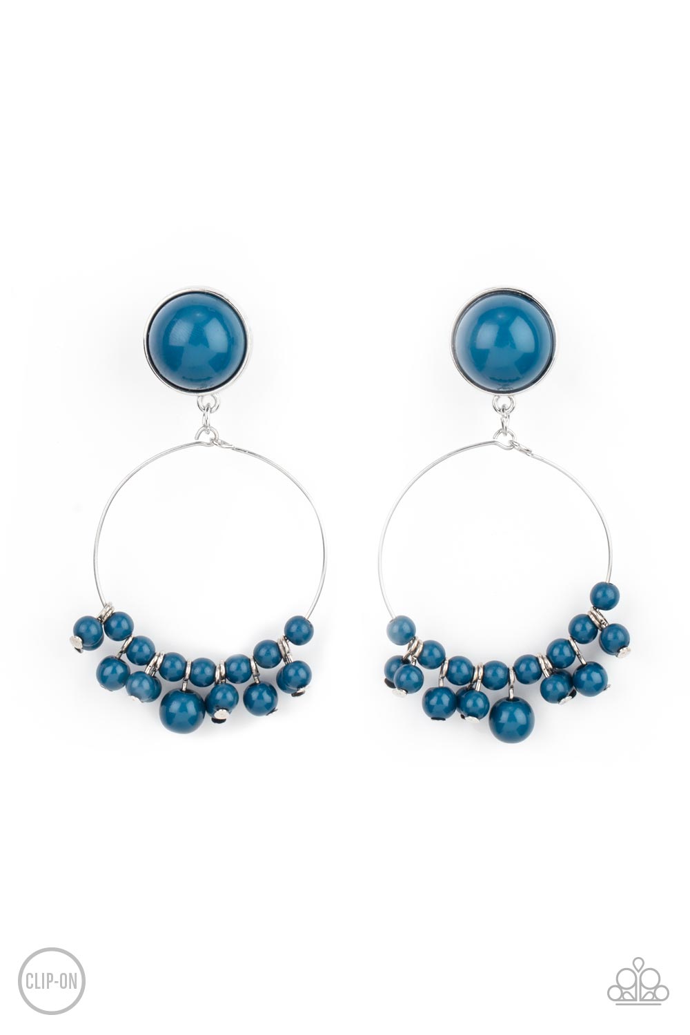 Cabaret Charm - blue - Paparazzi CLIP ON earrings