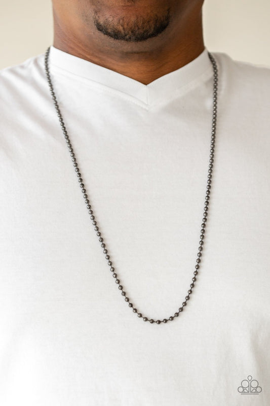 Cadet Casual - black - Paparazzi MENS necklace