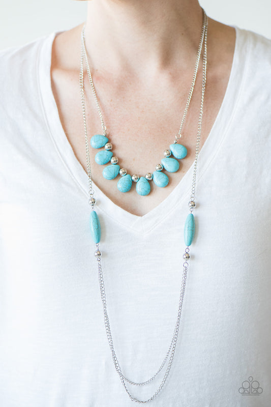 Call Me Mother Nature - blue - Paparazzi necklace