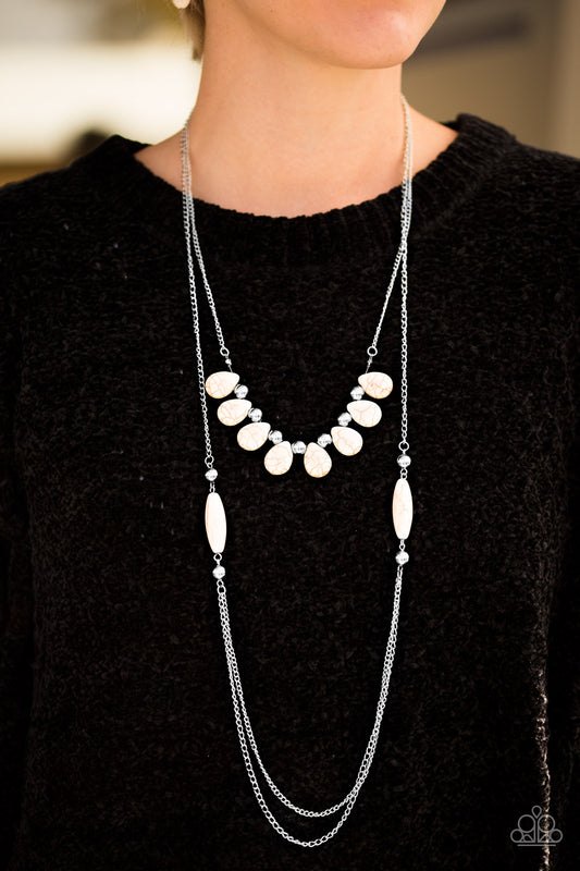 Call Me Mother Nature - white - Paparazzi necklace