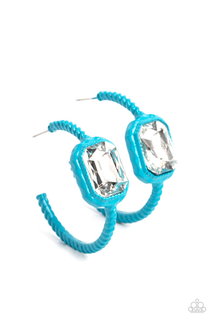 Call Me TRENDY - blue - Paparazzi earrings