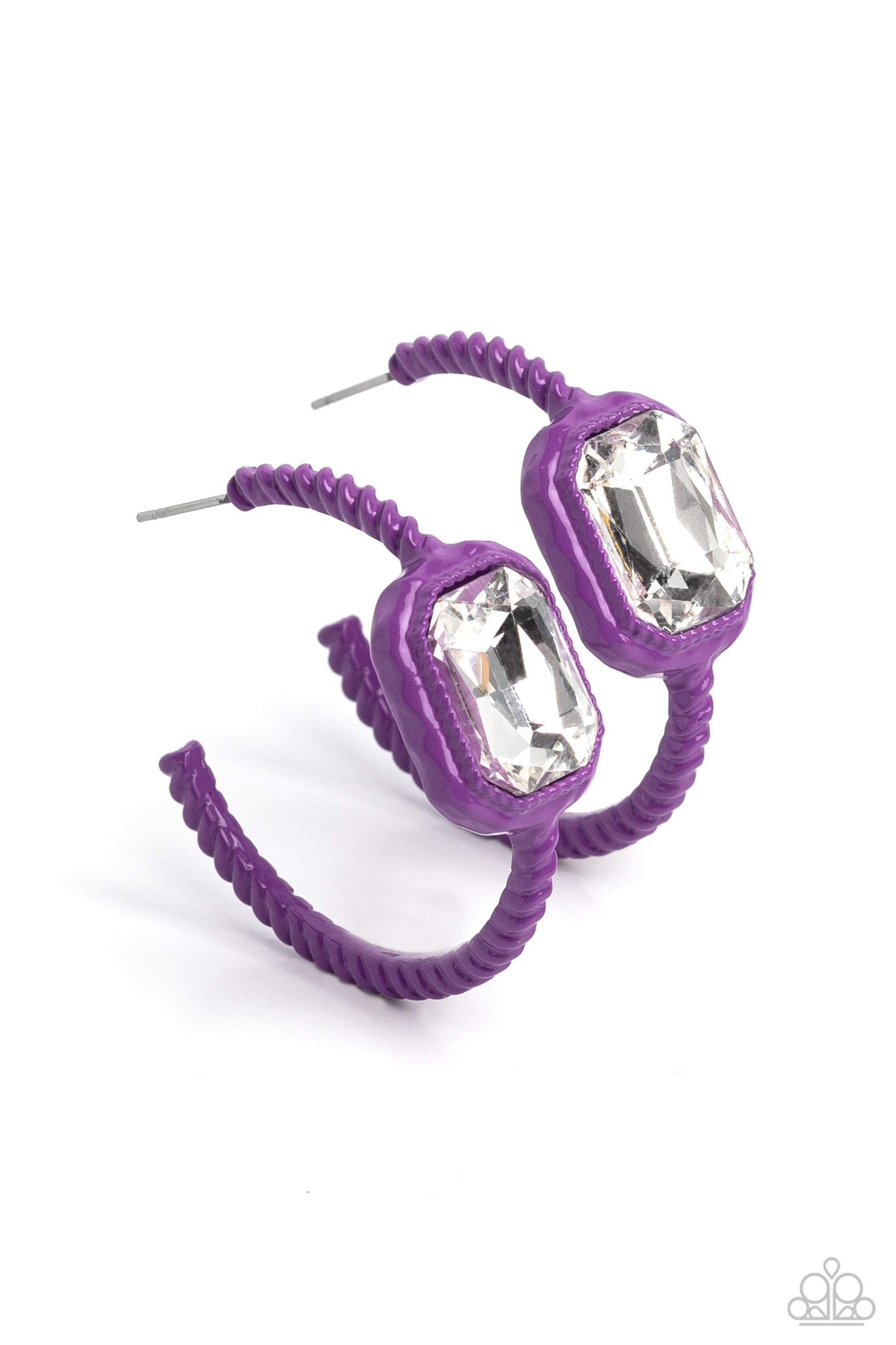 Call Me TRENDY - purple - Paparazzi earrings