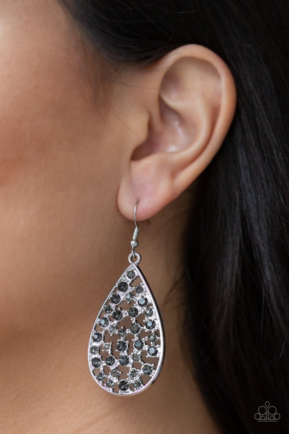 Call Me Ms. Universe-silver-Paparazzi earrings