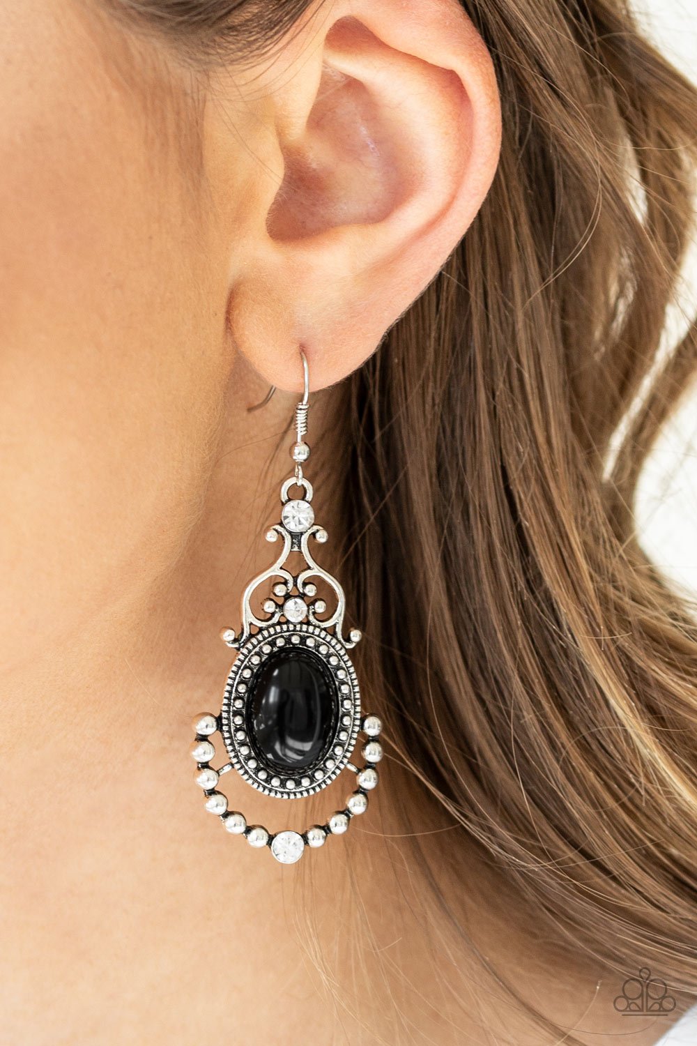 Cameo and Juliet-black-Paparazzi earrings