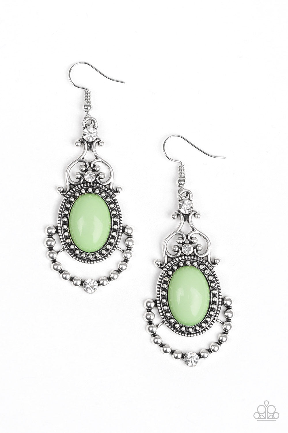 Cameo and Juliet - green - Paparazzi earrings