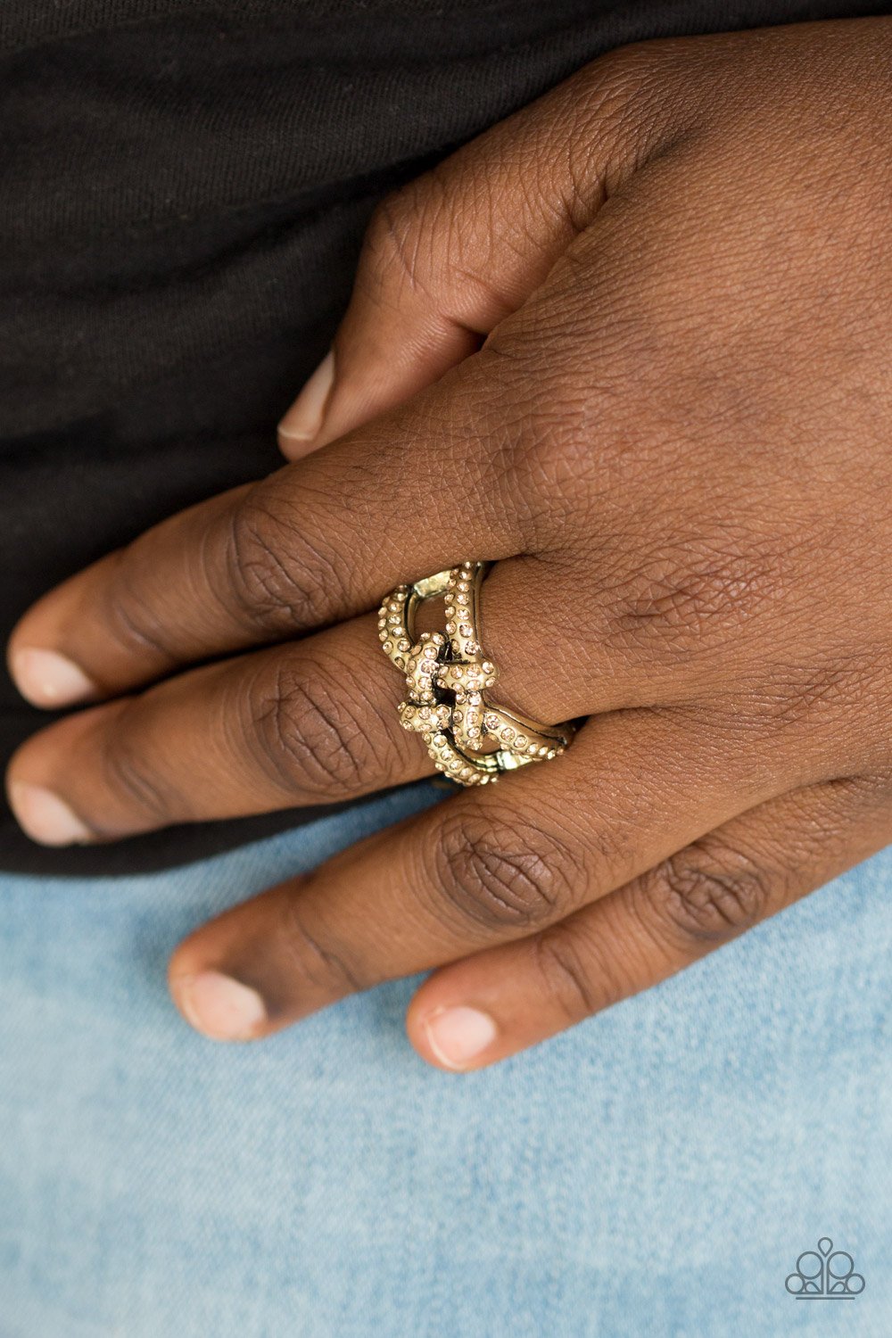 Can Only Go UPSCALE from here - brass - Paparazzi ring