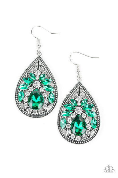 Candlelight Sparkle - green - Paparazzi earrings