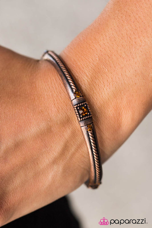 Cant BLING Me Down - Copper - Paparazzi bracelet