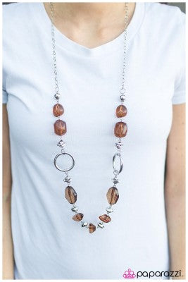 Can't Take My Eyes Off of You - brown - Paparazzi necklace