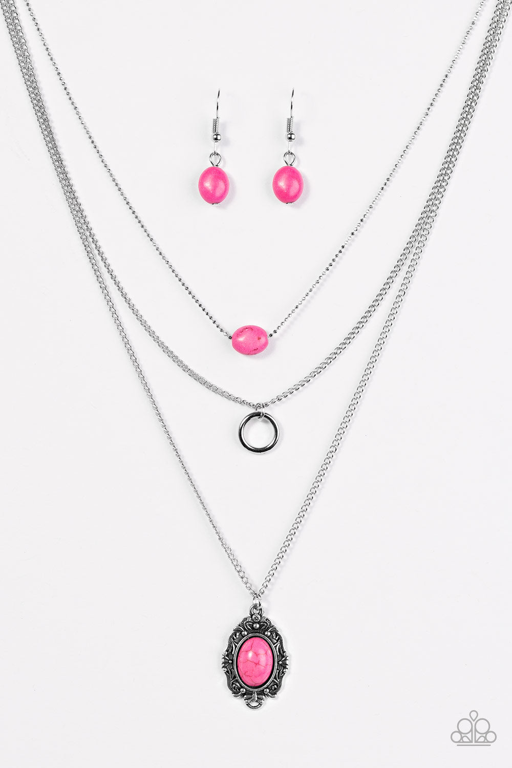 Canyon Cavalier - Pink - Paparazzi necklace
