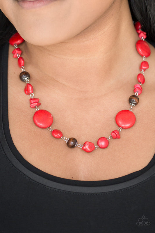 Canyon Collection - red - Paparazzi necklace