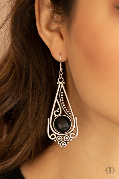 Canyon Climate - black - Paparazzi earrings