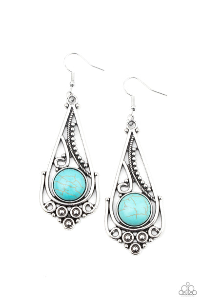 Canyon Climate - blue - Paparazzi earrings