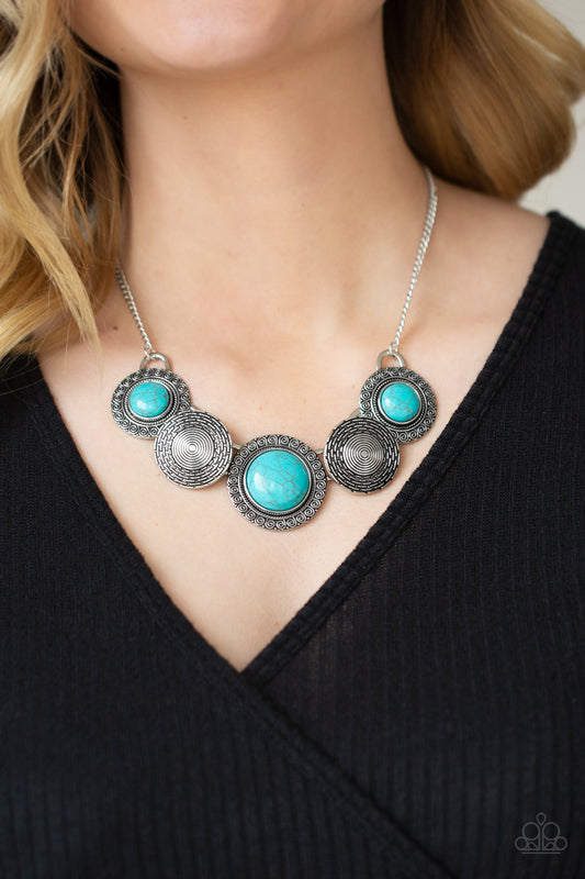Canyon Cottage - blue - Paparazzi necklace
