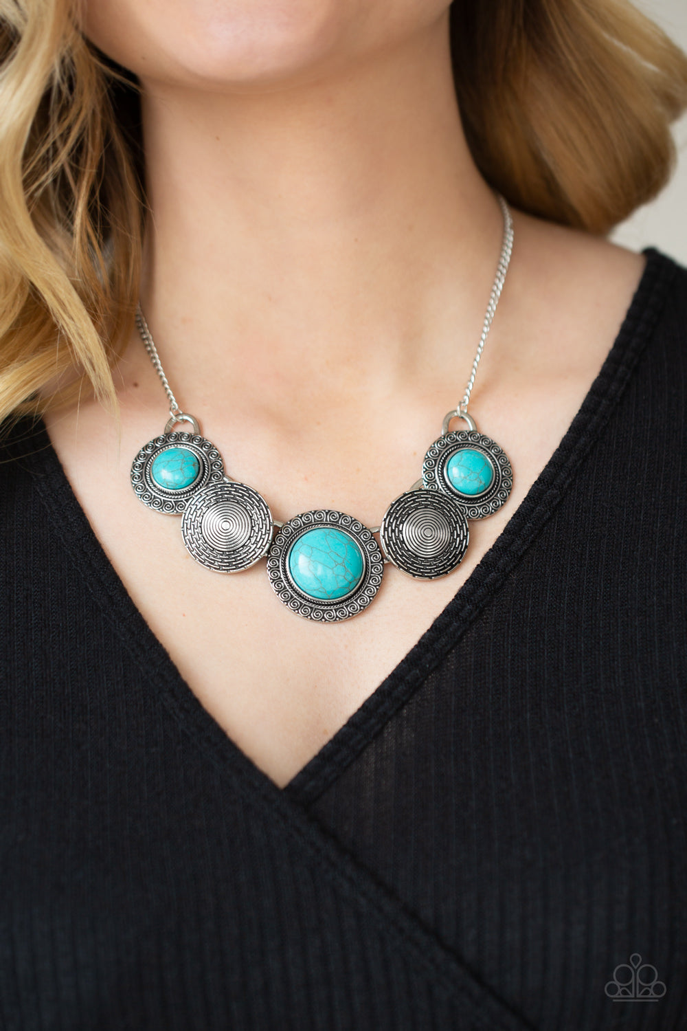 Canyon Cottage - blue - Paparazzi necklace