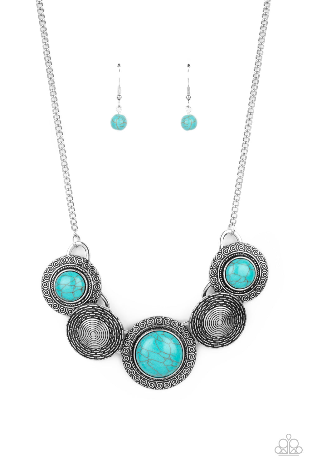 Canyon Cottage - blue - Paparazzi necklace