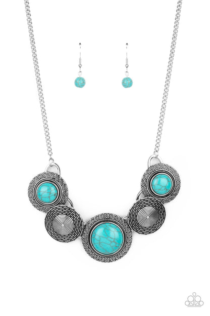 Canyon Cottage - blue - Paparazzi necklace