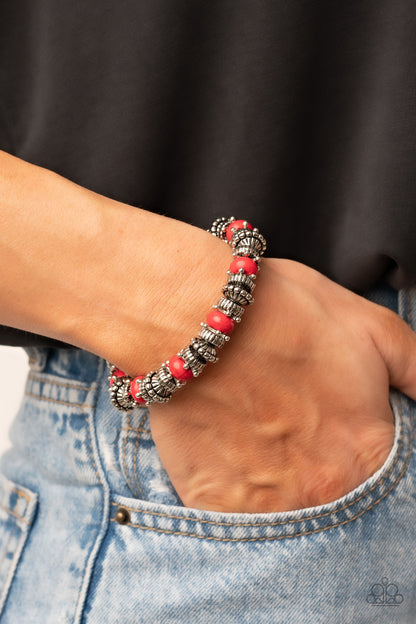 Canyon Crusher - red - Paparazzi bracelet