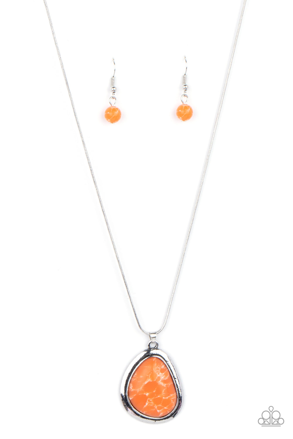 Canyon Oasis - orange - Paparazzi necklace