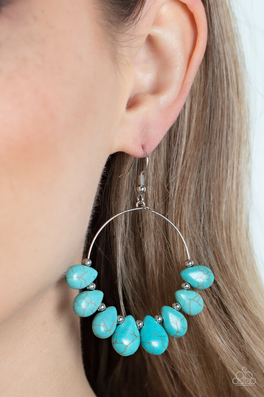 Canyon Quarry - blue - Paparazzi earrings