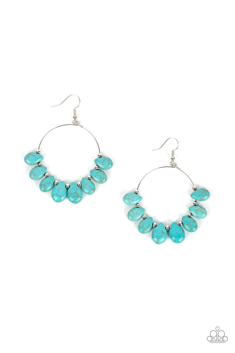 Canyon Quarry - blue - Paparazzi earrings