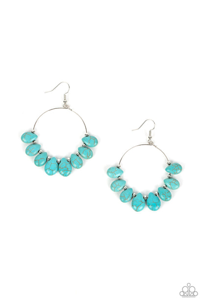 Canyon Quarry - blue - Paparazzi earrings