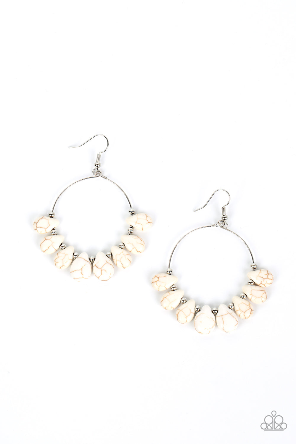 Canyon Quarry - white - Paparazzi earrings