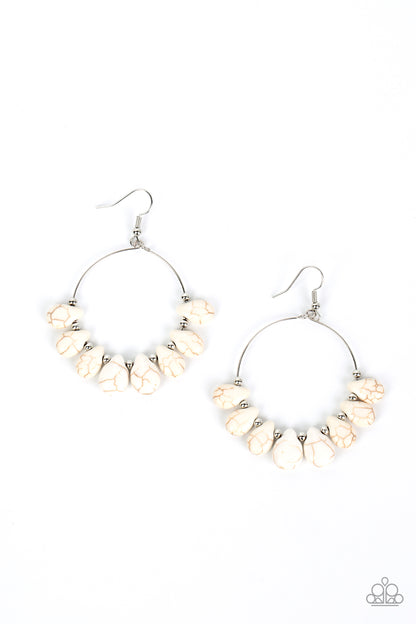 Canyon Quarry - white - Paparazzi earrings