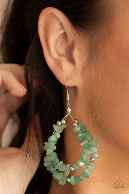 Canyon Rock Art - green - Paparazzi earrings