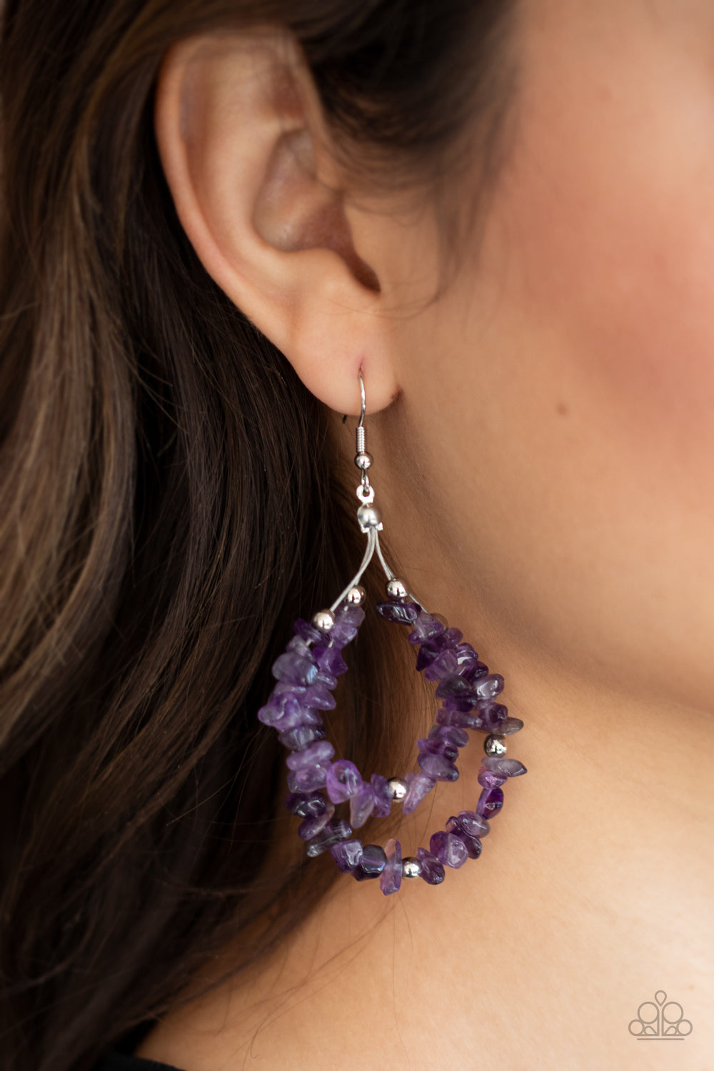 Canyon Rock Art - purple - Paparazzi earrings