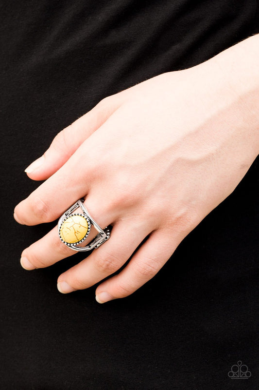 Canyon Cache - yellow - Paparazzi ring