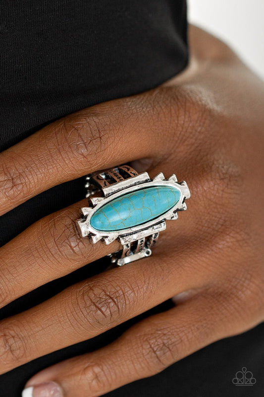Canyon Colada-blue-Paparazzi ring