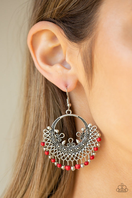 Canyonlands Celebration-red-Paparazzi earrings